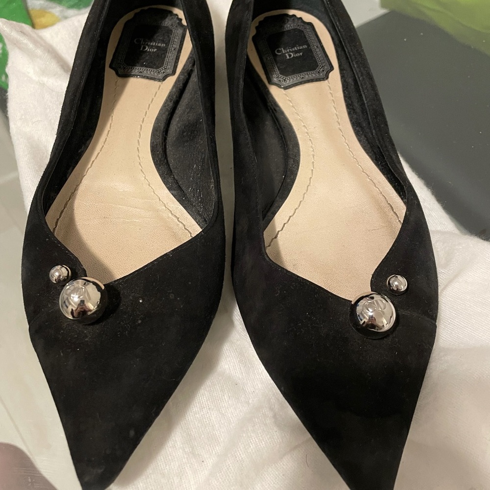 Christian Dior suede flats
